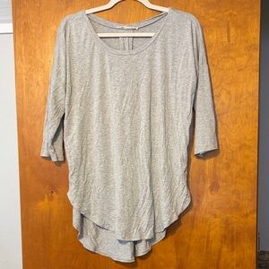 Ellison Light Gray Long Sleeve Top